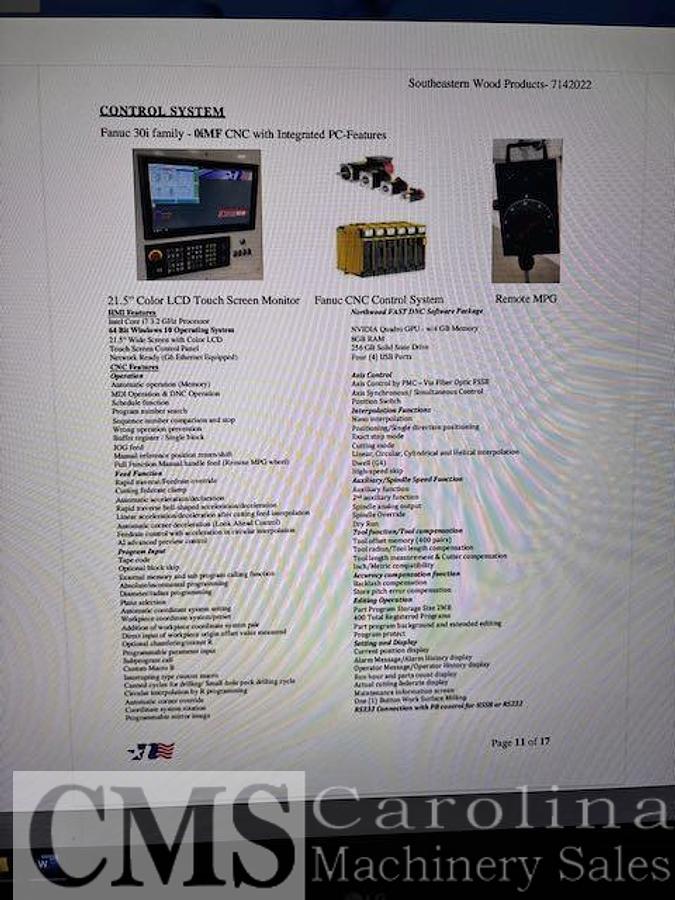 Used 2022 Northwood CS-48RHD CNC Router 4 x 8 Table Roller Holddowns