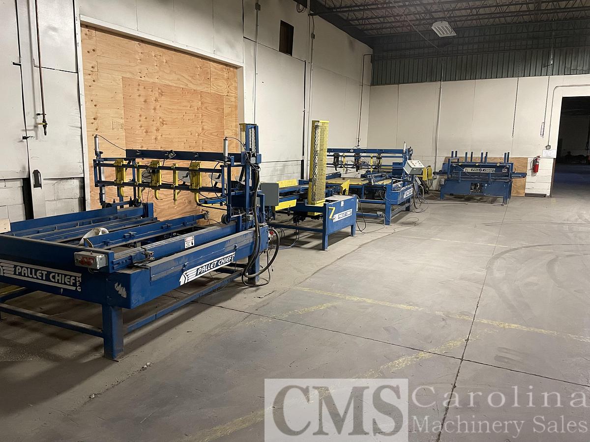 Used Pallet Chief PC IV Nailer with Deluxe Stacker