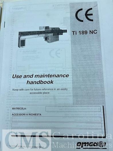 Used Omga TI 189 NC Halving Machine with Feeder