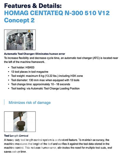 Used 2021 Homag Centateq N-300 with Loading/Offload