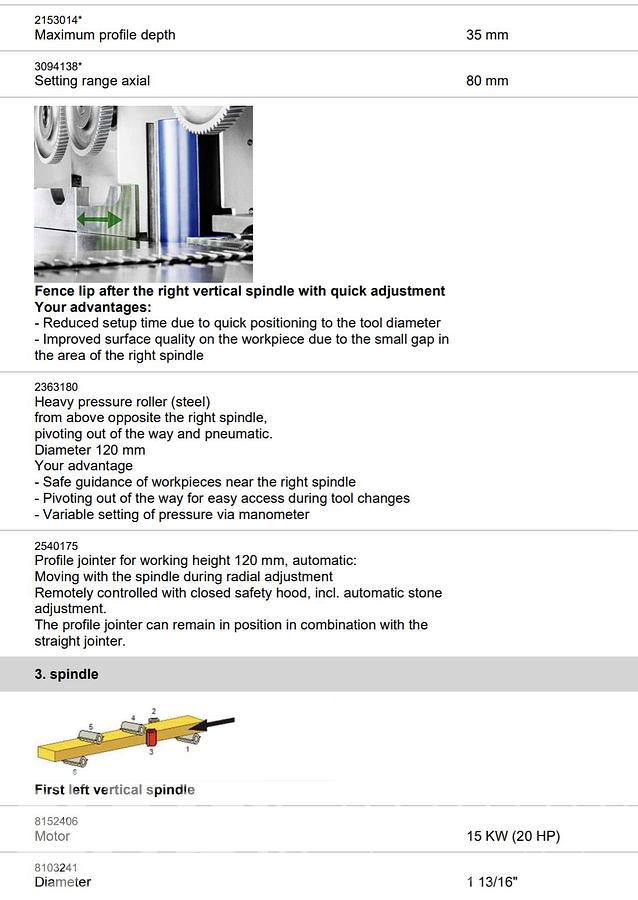 Used Weinig Hyrdomat 3000 Moulder with Infeed System