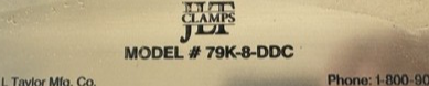 Used JLT Model 79K-8-DDC Large Capacity Double Door Clamp