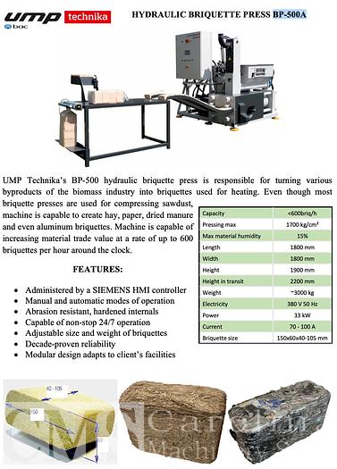 Used UMP BP500A Briquette Machine