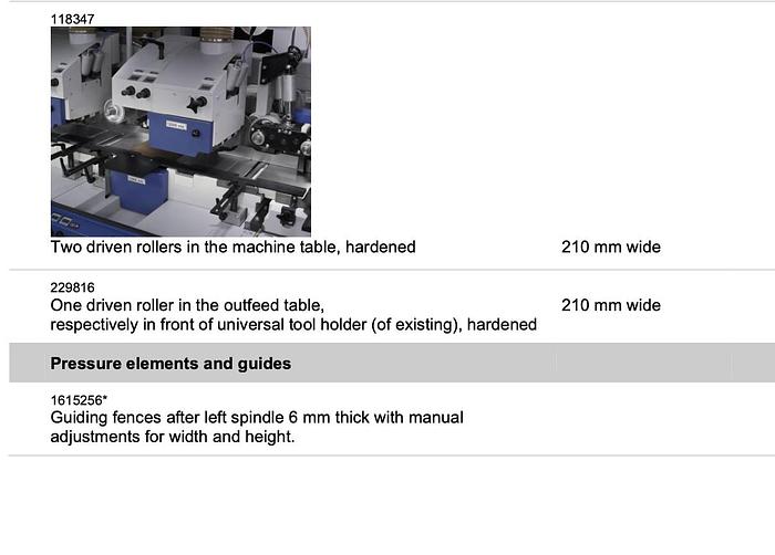 Used Weinig Powermat 1500 Moulder