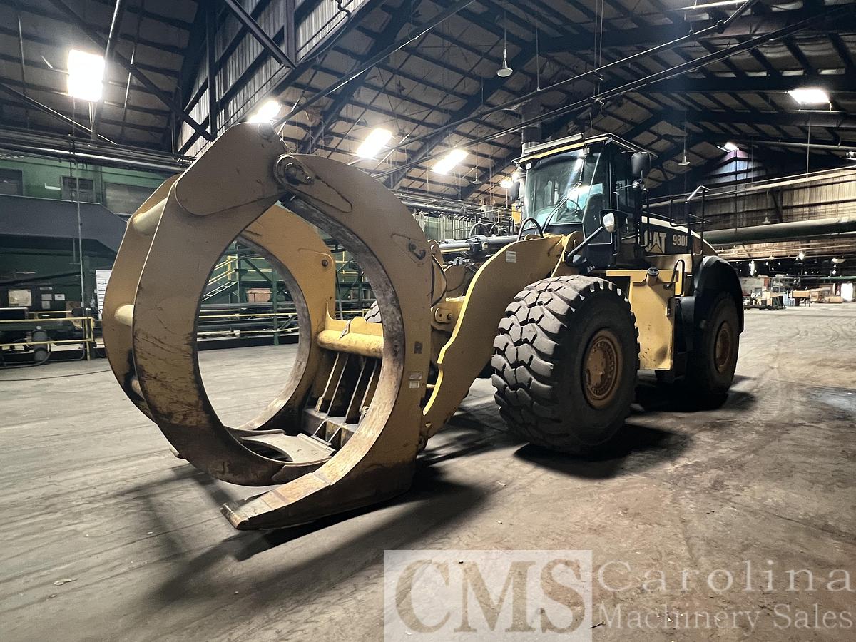 Used CAT 980K Wheel Loader with Log Forks