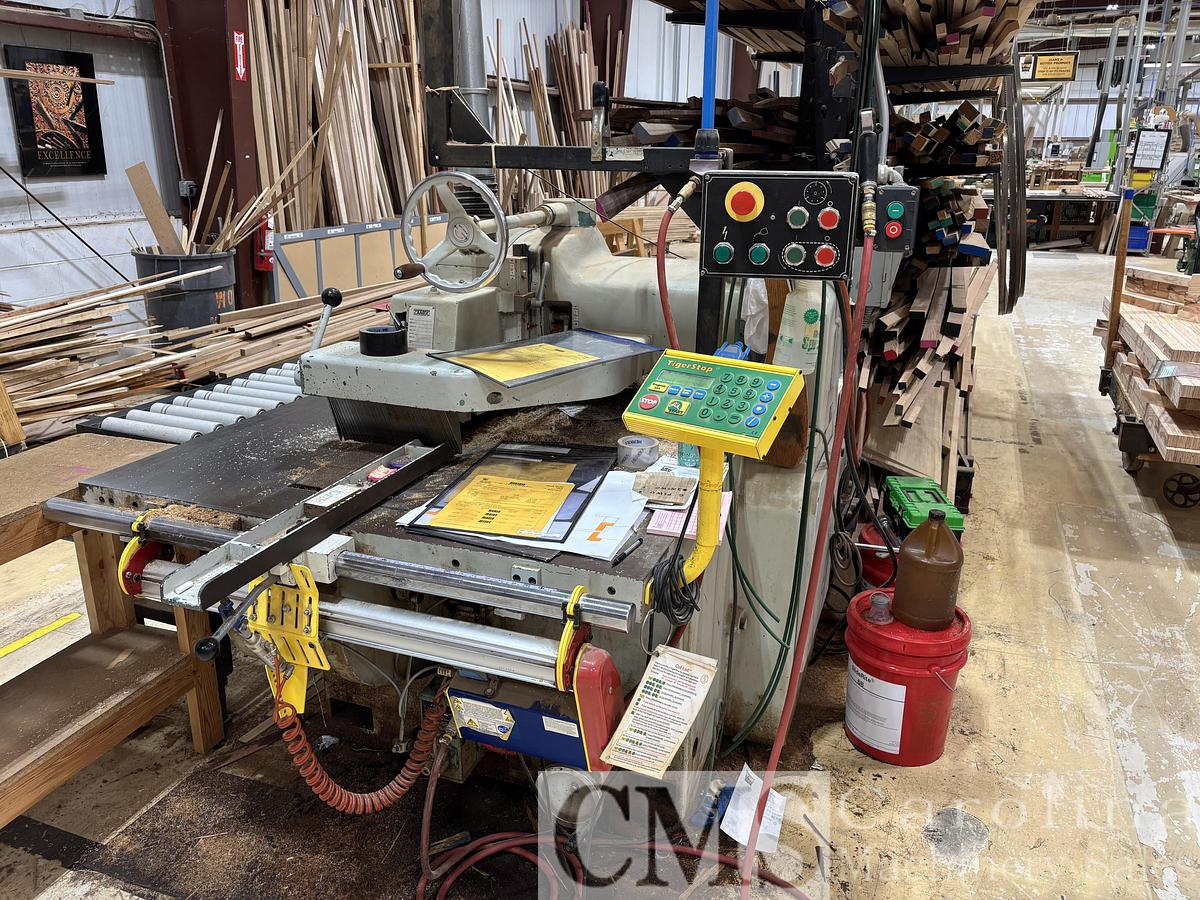 Used Cantek 01-RS Straight Line Rip Saw with Tigerstop