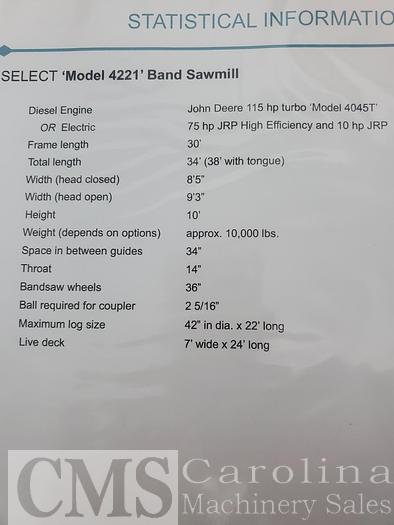 Used Select Model 4221 Double Cut Sawmill