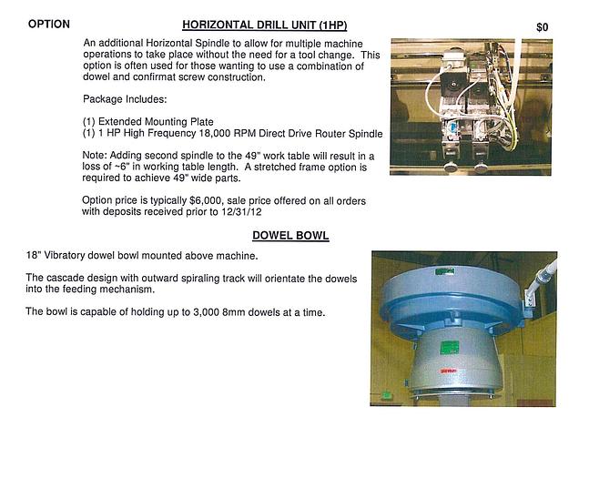 Used 2013 Accu-Systems HPJ-11-96 CNC Drill and Dowel Machine