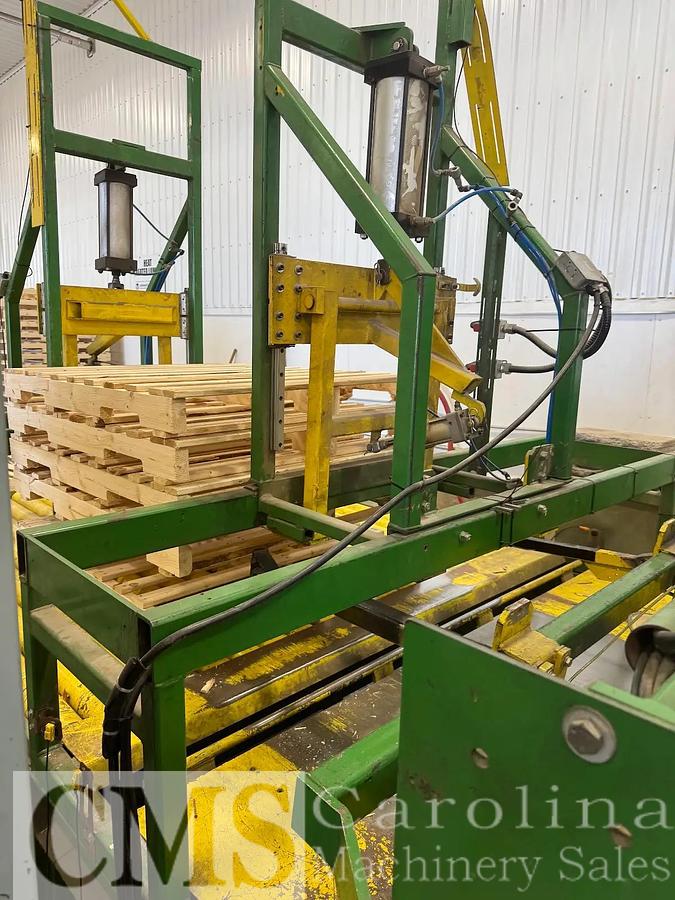 Used Universal IN-LINE Pallet Nailer with Stacker