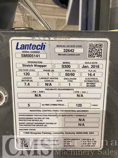 Used 2018 Lantech S300 Pallet Wrapper