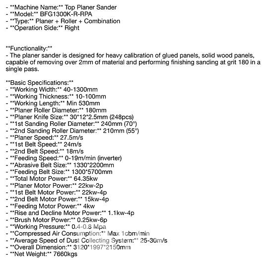 Woodtech Planer Sander