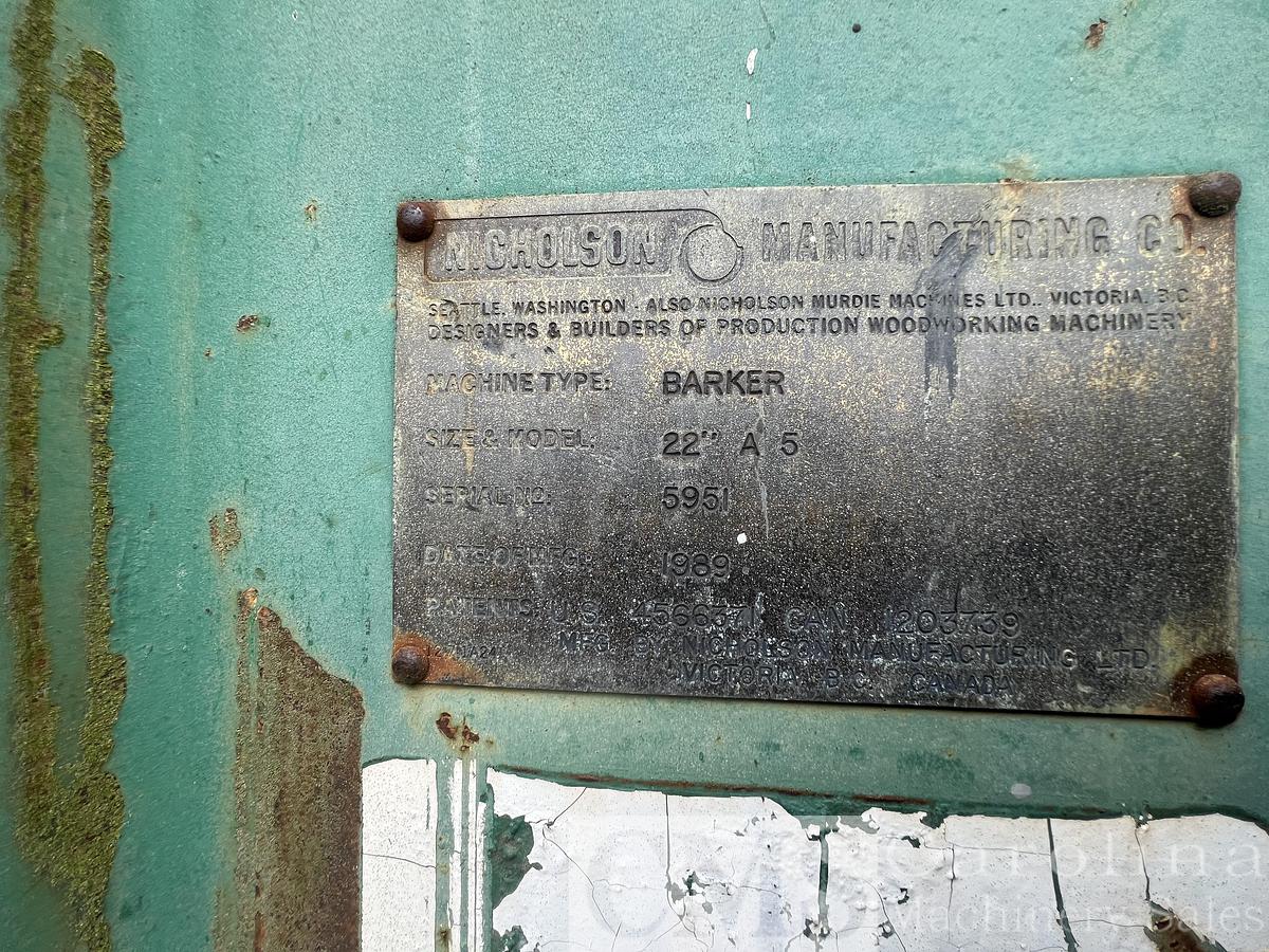 Used Nicholson A5 22" Ring Debarker