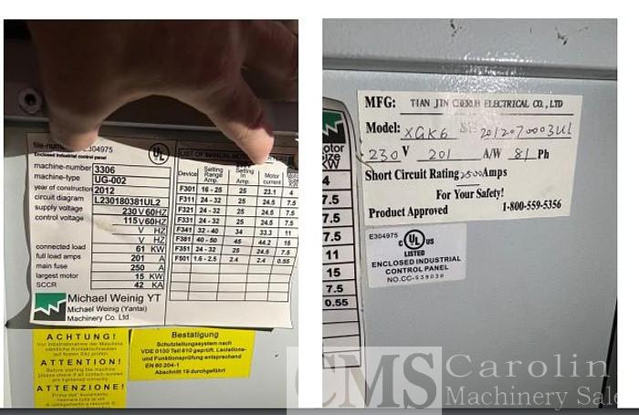 Used 2012 Weinig Unimat Gold 6-Head Moulder