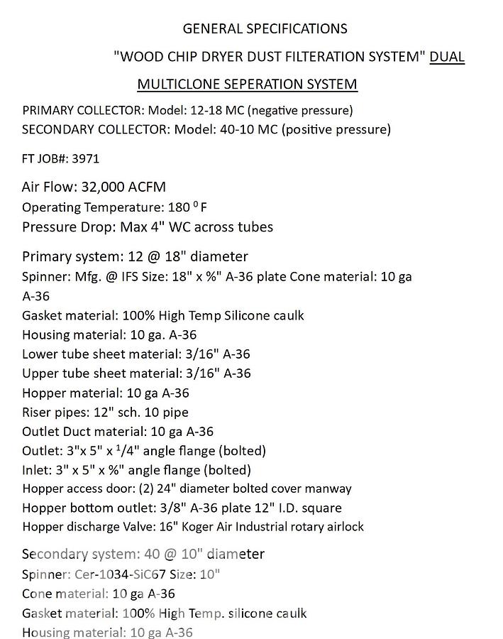 Used Heil 10.5x32 Drum Dryer and Chip Plant