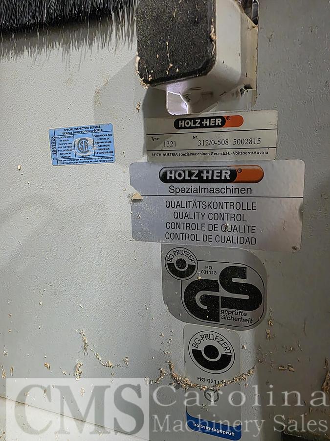 Used 2005 Holz-her 1321 Single Sided Edgebander w/ pre-milling