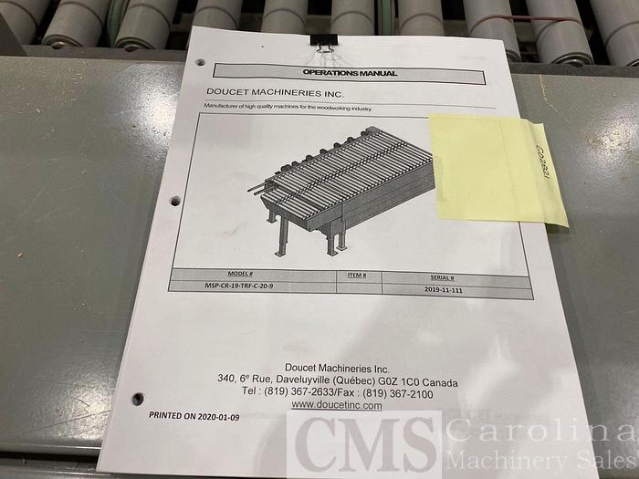 Used 2019 Doucet MSP Return Conveyor