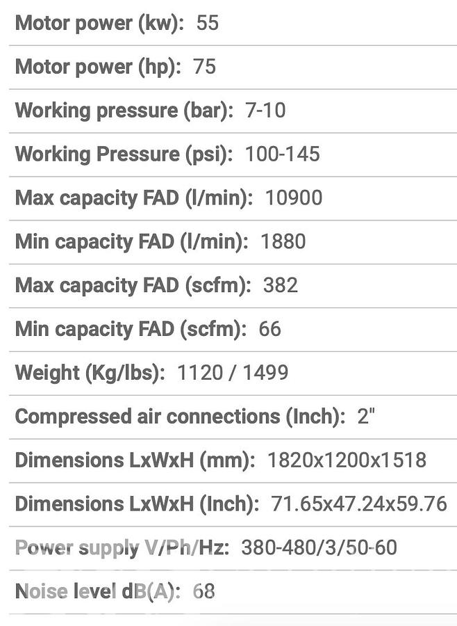 Used 2025 EL-AV 75 HP Compressor