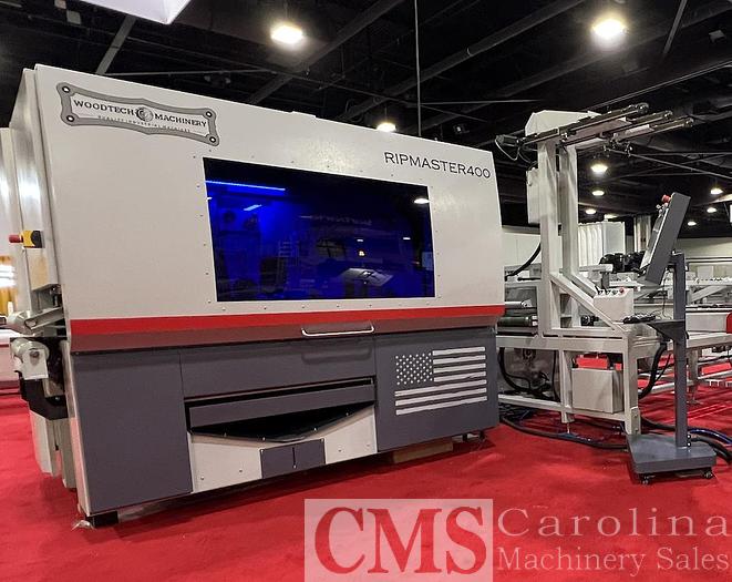 Used Woodtech Optimizing Gang Rip Saw with Infeed