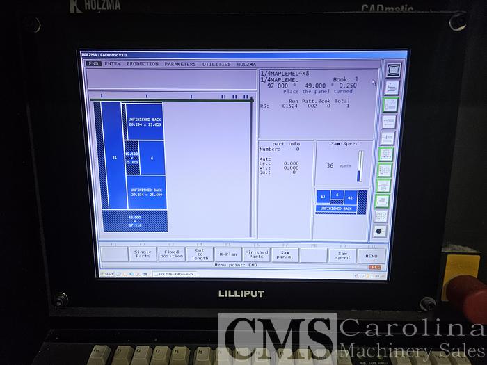 Used 2002 Holzma HPP  72/43 Front Loading Panelsaw