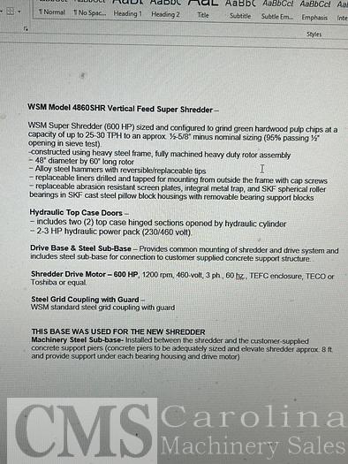 Used WSM Hammermill