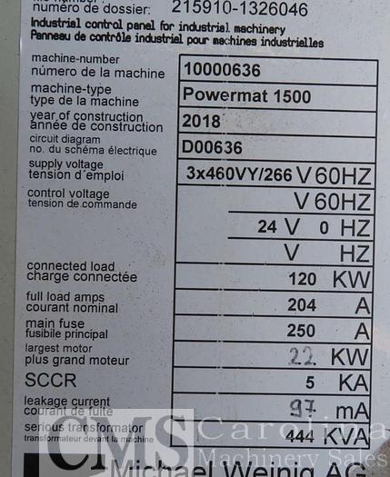 Used Weinig Powermat 1500 Moulder