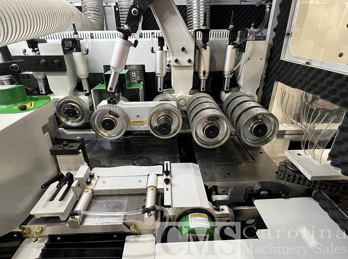 Used Woodtech 12" 6-Head Moulder with Infeed Table