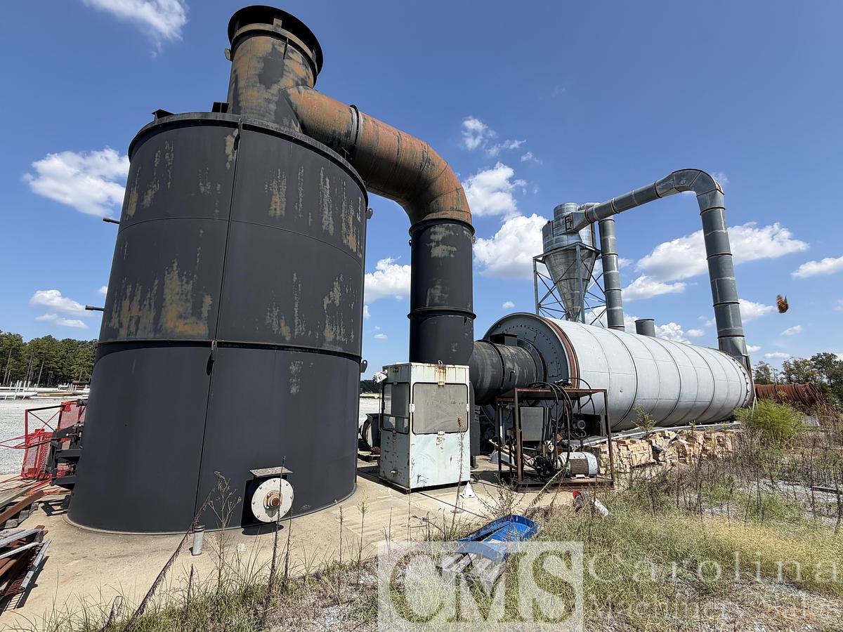 Used Baker Rullman and Player Design 12x48 Triple Pass Dryer with Green Dust Burner