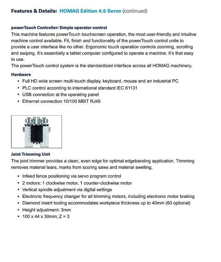 Used 2018 Homag Edgeteq S300 Edgebander