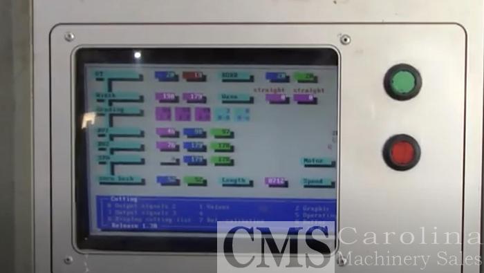 Used Paul AB920 Rip Saw with Infeed & Outfeed