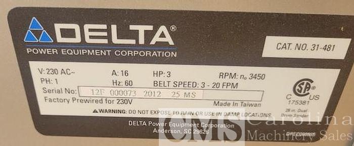 Used Delta 31-481 Drum Sander