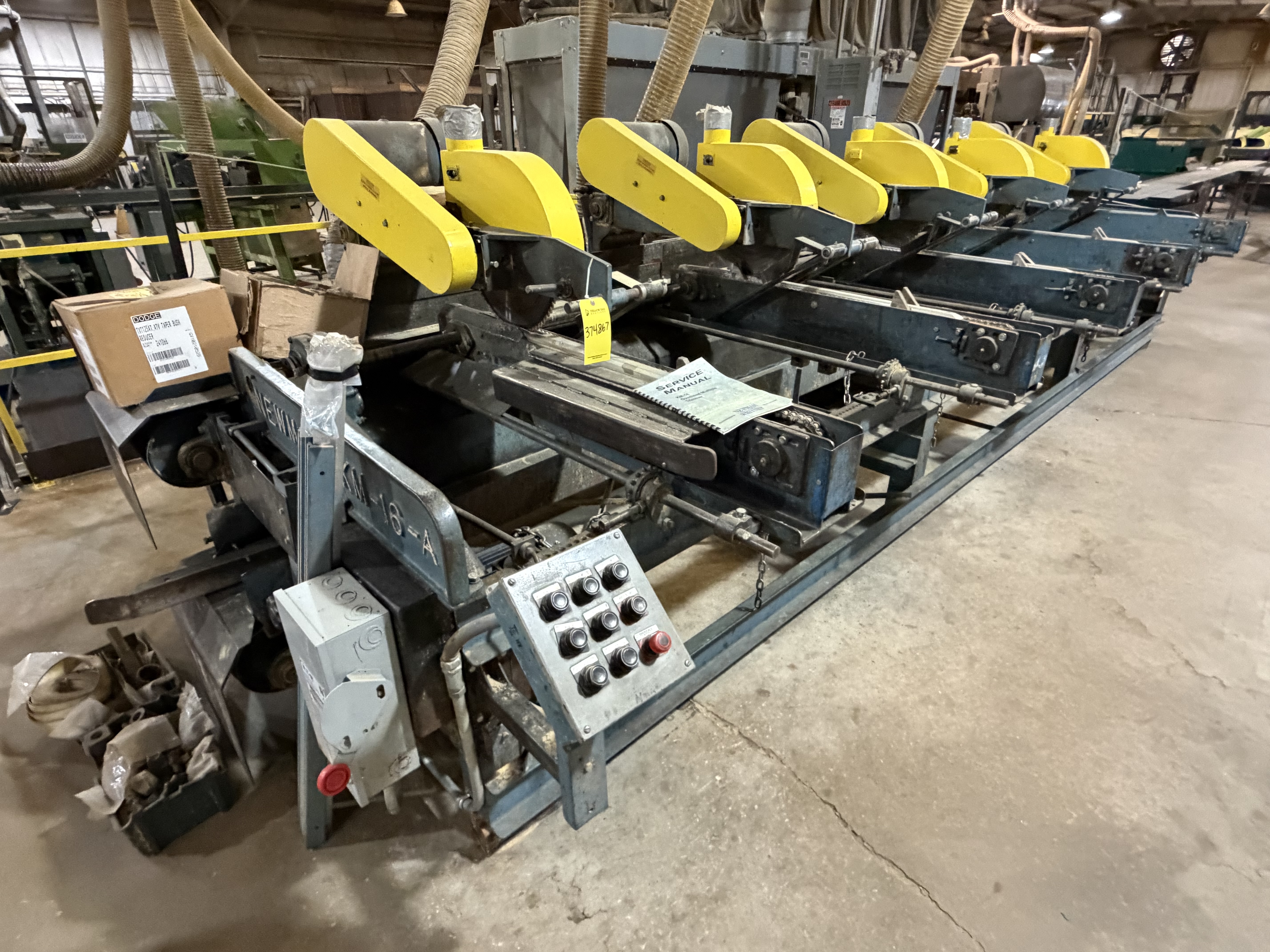 Used Newman KM16 Multiple Head Trim Saw