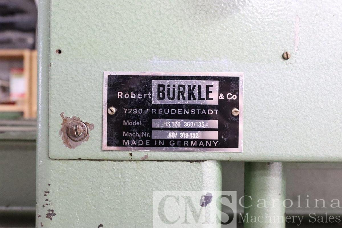 Used Burkle HS 120 36/135 Hot Press