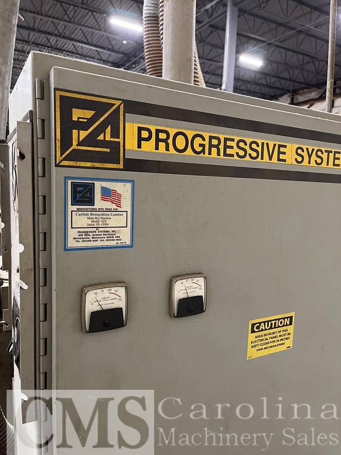 Used 2004 Progressive Systems Optimizing Rip Saw with ValueRip Infeed/Outfeed