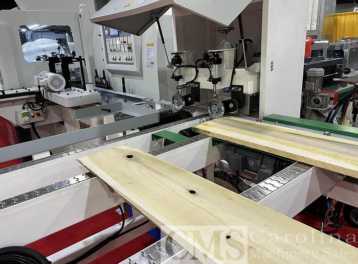 Used Woodtech 12" 6-Head Moulder with Infeed Table