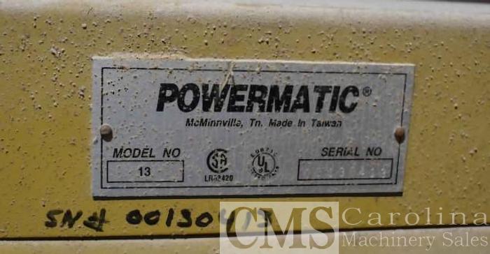 Used Powermatic Model 13 Edge Sander