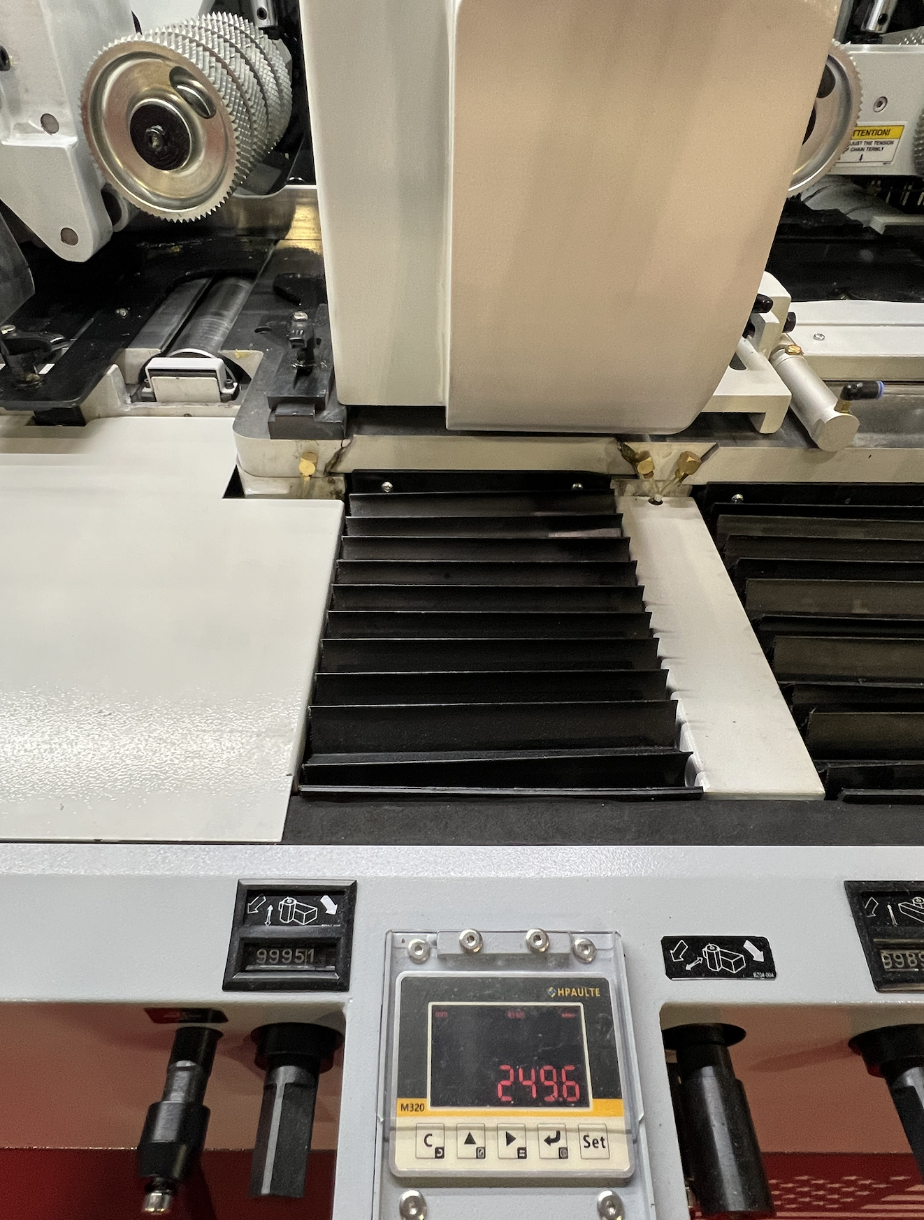 Used Woodtech 12" 6-Head Moulder with Infeed Table