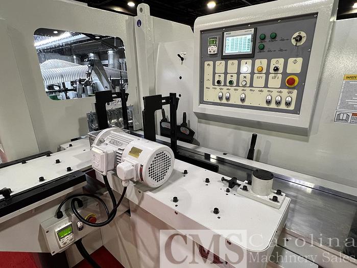 Used Woodtech 12" 6-Head Moulder with Infeed Table