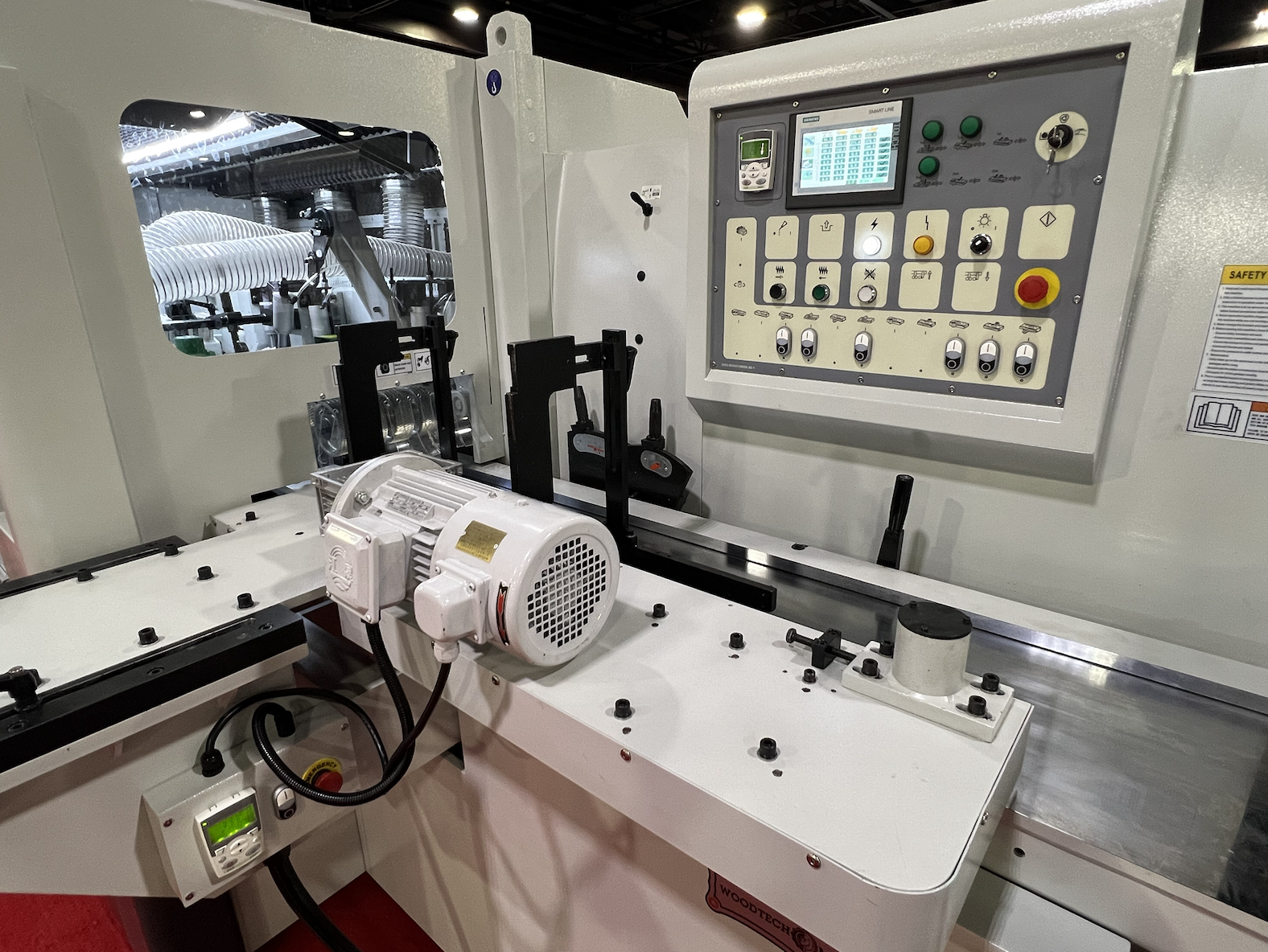 Used Woodtech 12" 6-Head Moulder with Infeed Table