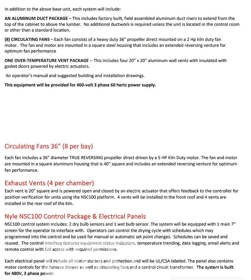 Used 2024 Nyle 40 MBF Dry Kilns