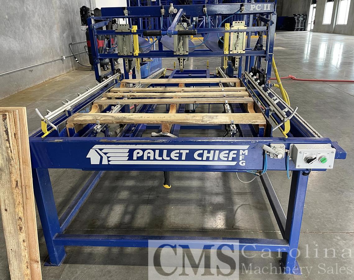 Used Pallet Chief PCII Pallet Nailer with Stacker