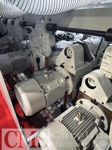 Used Woodtech 12" 6-Head Moulder with Infeed Table