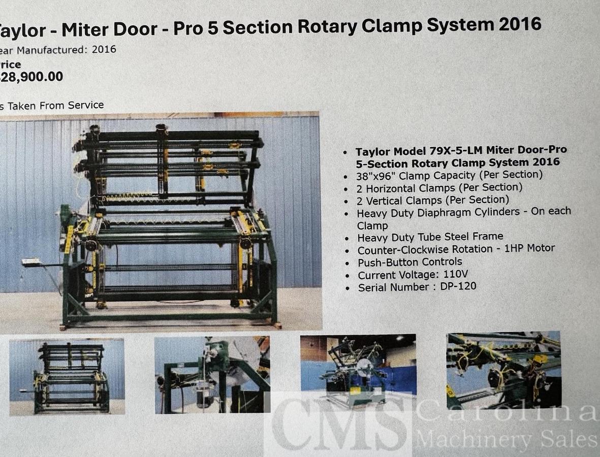 Used Taylor 5-Section Miter Door Clamp