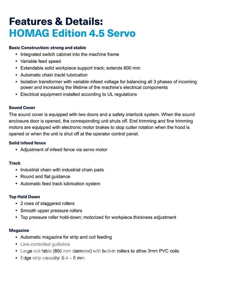 Used 2018 Homag Edgeteq S300 Edgebander