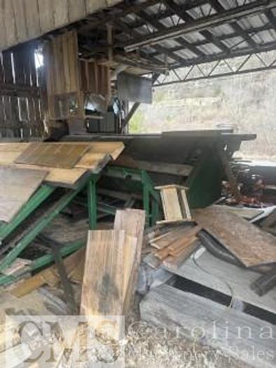 Used Chop Saw with Infeed Unscarmbler