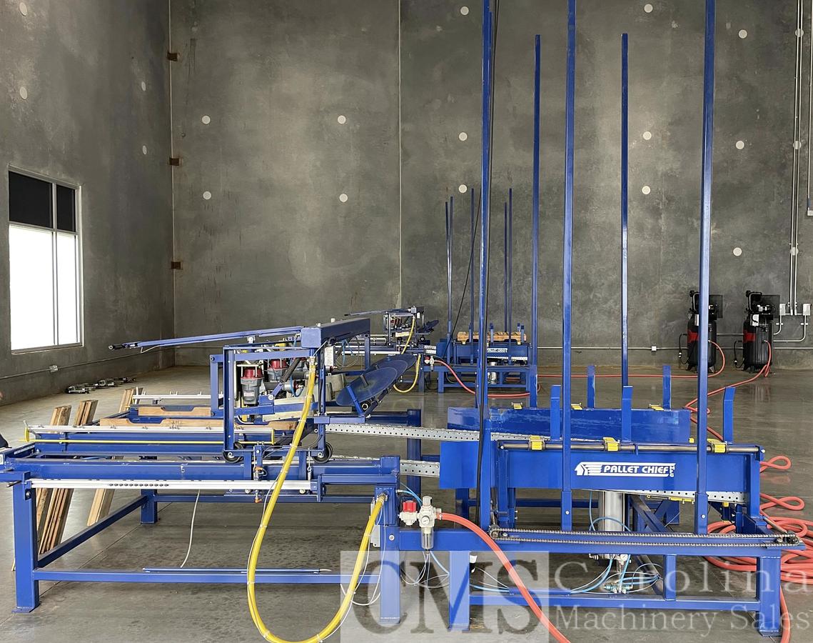 Used Pallet Chief PCII Pallet Nailer with Stacker