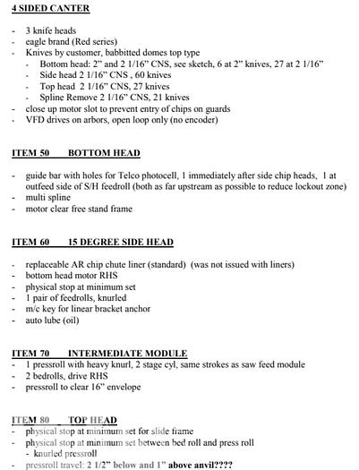 Used 2008 Optimil 4-Side Canter Sawmill