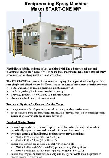 Used 2017 Makor Start One M Sprayer with Loading & Unloading