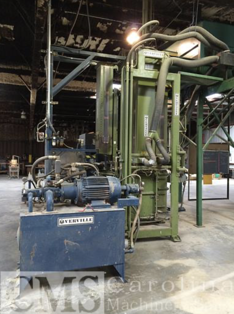 Used Verville VP400 SHaving Compression Bagger with Auto Bag Feeder