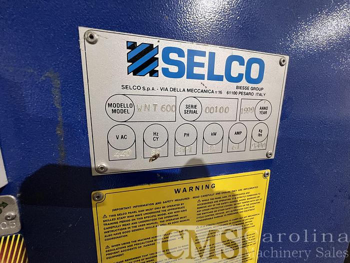 Used 1999 Selco WNT 600 Panel Saw