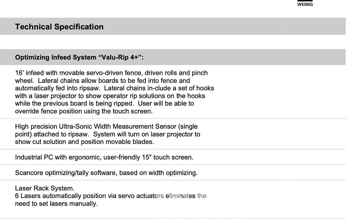 Used 2012 Raimann KR450M Gang Rip Saw with Infeed